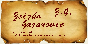 Željko Gajanović vizit kartica